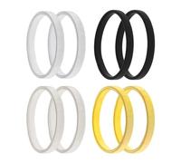 SLEEKEE Lot de 4 paires de manches de chemise antidérapantes en métal pour homme, bracelets de chemise extensibles à la mode, manches de chemise extensibles, bandes de fixation de chemises, convient