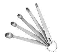 SLEEKEE Lot de 5 cuillères à mesurer en acier inoxydable - Mini cuillères à mesurer - Cuillères à épices - Cuillères à poudre - Pour la maison et la cuisine