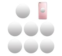 SLEEKEE Lot de 7 plaques métalliques autocollantes pour téléphone portable - Argenté - 40 mm - Compatible avec de nombreux modèles de smartphones