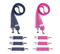 SLEEKEE Lot De 8 Pinces À S Pour Enfants, Pinces À S Réglables, Pinces À Chapeau En Acier Inoxydable, Pinces Antidérapantes Anti-Perte, Pinces Élastiques Antidérapantes En Plusieurs Tailles