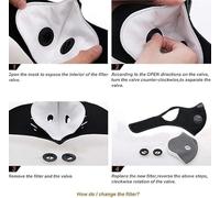 SLEEKEE Masques De Vélo Noirs 2 Pièces, Équipés D'Éléments Filtrants, Coupe - Vent Et Anti-Poussière, Masques De Sport De Plein Air, Adaptés Au Ski Et À La Moto.