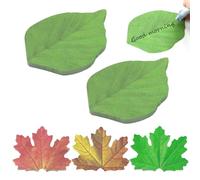 SLEEKEE Notes autocollantes en forme de feuille - Lot de 250 pièces (9.5 x 6.2 cm) - Vert, Rouge, Jaune - 1 unité