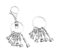 SLEEKEE Porte-Clés D'Échecs 2 Pièces, Pendentif en Métal Argent, Cadeaux Intéressants pour Amateurs et Joueurs d'Échecs