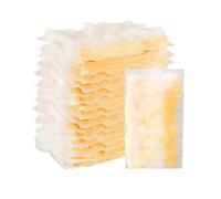 SLEEKEE Tête de plumeau électrostatique, Lot de 15 pièces, Orange Blanc, Fibre synthétique, 15 cm, Adaptable pour meubles, voitures, plafonds
