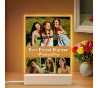 Sleeleece Cadre photo personnalisé avec veilleuse, cadeau d'anniversaire pour meilleure amie, sœur, cadeau d'anniversaire pour femme