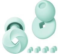 Sleep Bouchons d'oreille 33 dB en silicone réutilisable super doux 4 tailles (XS/S/M/L), confortables et résistants à l'eau, vert