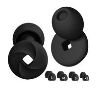Sleep Bouchons d'oreille 33 dB en silicone réutilisable super doux 4 tailles (XS/S/M/L), confortables et résistants à l'eau, noir