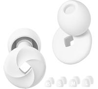 Sleep Bouchons d'oreilles ultra silencieux 33 dB - Silicone doux et réutilisable, 4 tailles (XS/S/M/L), confortables et résistants à l'eau, blanc