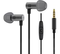 Sleep Earbuds-LittleQ Écouteurs Intra-Auriculaires stéréo filaires avec Microphone Composite de 6 mm, résolution puissante, Isolation du Bruit avec Microphone (Argent avec Micro)