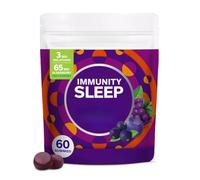 Sleep Gummy, immunitaire et aide au sommeil, transforme la bonne nuit en une baie de minuit moelleuse et moelleuse - 120 capsules (2 pièces)