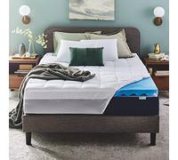 Sleep Innovations Surmatelas Double Couche en Mousse à mémoire de Forme de 10,2 cm, pour lit Double, Soutien Ultra Doux, Mousse à mémoire de Forme en Gel rafraîchissant de 7,6 cm Plus Housse