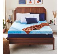 Sleep Innovations Surmatelas en Mousse à mémoire de Forme infusée de Gel rafraîchissant de 7,6 cm, Taille Double, Confort Frais, Soutien Moyen, Bleu