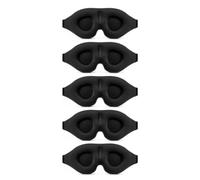 Sleep Mask Contoured Cup Blindfold Molded Night Eye Block Out Light With Women Men(5pcs Black)
