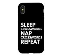 Sleep Nap Crosswords Repeat Lover Puzzler Coque pour iPhone X/XS