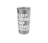 Sleep Nap Gerbilles Repeat Lover Gobelet isotherme en acier inoxydable double paroi