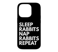 Sleep Nap Rabbits Repeat Rabbit Alover Coque pour iPhone 14 Pro