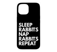 Sleep Nap Rabbits Repeat Rabbit Alover Coque pour iPhone 15