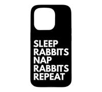 Sleep Nap Rabbits Repeat Rabbit Alover Coque pour iPhone 15 Pro