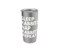 Sleep Nap Rabbits Repeat Rabbit Alover Gobelet isotherme en acier inoxydable double paroi