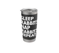 Sleep Nap Rabbits Repeat Rabbit Alover Gobelet isotherme en acier inoxydable double paroi