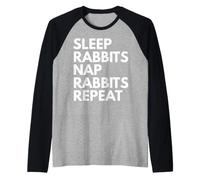 Sleep Nap Rabbits Repeat Rabbit Alover Manche Raglan