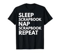 Sleep Nap Scrapbook Repeat Lover Scrapbooking Scrapbooking T-Shirt Graphique avec Valeur, Homme, Noir, M