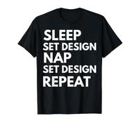Sleep Nap Set Design Repeat Lover Set Designer T-Shirt Graphique avec Valeur, Homme, Noir, M