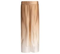 Sleep No More pantalon femme blanc et beige en soie - L