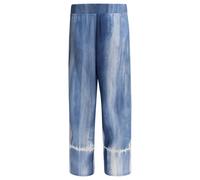 Sleep No More pantalon femme bleu clair en soie coupe fluide - L