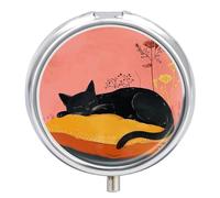 Sleep on Pillow Boîte à pilules ronde portable pour médicaments et vitamines