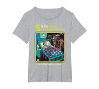 Sleep Paralysis Demon Sarcastic Retro Funny Adult Humor T-Shirt, Femme Grandes Tailles, Gris Chiné, 4X