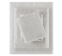 Sleep Philosophy True North by Parure de lit Douillette en Flanelle 100% Coton Ultra Doux pour Temps Froid, lit jumeau, Pois Gris