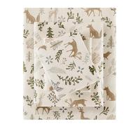 Sleep Philosophy True North Parure de lit 3 pièces en flanelle 100 % coton pour lit simple, confortable brossée pour plus de douceur, imprimé fantaisie, chaud, brun clair, forêt