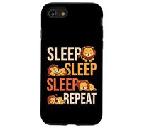 Sleep Sleep Repeat Pyjama Mignon Lion endormi Coque pour iPhone SE (2020) / 7/8