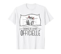 Sleep Sleeping Chemise De Nuit Pyjama Chat T-Shirt