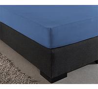 SLEEP TIME Drap-Housse - Adulte - 100% Coton - 1-Personne (70x200 cm) - Bleu