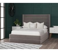 Sleep Vibe Cadre de lit capitonné de luxe Paris avec tête de lit à ailes arrière - Ottoman End-Lift