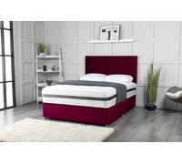 Sleep Vibe Lit divan avec matelas et tête de lit à panneaux de 50,8 cm 4 tiroirs
