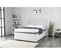 Sleep Vibe Lit divan avec matelas et tête de lit à panneaux sans tiroirs de 50,8 cm