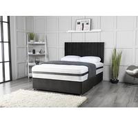 Sleep Vibe - Lit divan avec matelas et tête de lit de 50,8 cm, 2 tiroirs du même côté
