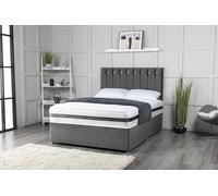 Sleep Vibe - Lit divan avec matelas et tête de lit de 50,8 cm, 2 tiroirs du même côté