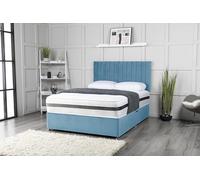 Sleep Vibe - Lit divan avec matelas et tête de lit de 50,8 cm, 2 tiroirs du même côté