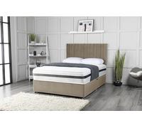 Sleep Vibe - Lit divan avec matelas et tête de lit de 50,8 cm, 2 tiroirs du même côté