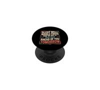 Sleep Well Middle Finger Big Day Tomorrow - PopSockets PopGrip Adhésif