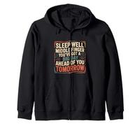 Sleep Well Middle Finger Big Day Tomorrow - Sweat à Capuche