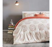 Sleep Zone Libering Cover Cover Ensembles imprims Damass Match 120gsm Ultra Soft Soft Close de fermeture Tiesdamask Beige King (104 x 90 pouces