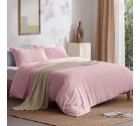 SLEEP ZONE Parure de lit king size avec fermeture clair et 8 attaches de coin Super douce et respirante toutes saisons Parure de lit 3 pice