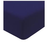 Sleepdown 5056242762713 Drap-Housse en Jersey Bleu Marine-Chaud, Confortable, Facile d'entretien-180 x 200 cm, 25 cm, Polycoton, Fitted Sheet 180 x 200 x 32cm