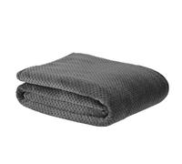 Sleepdown Couvre-lit de Luxe en Polaire gaufrée Gris Anthracite Super Doux, Chaud et Confortable - 150 x 200 cm
