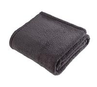Sleepdown Couvre-lit Doux Couverture Polaire Super Douce et Chaude pour canapé Anthracite 125 x 150 cm, Polyester, Gris Charbon, 125 cm x 150 cm
